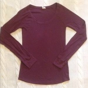Maroon PINK waffle knit thermal